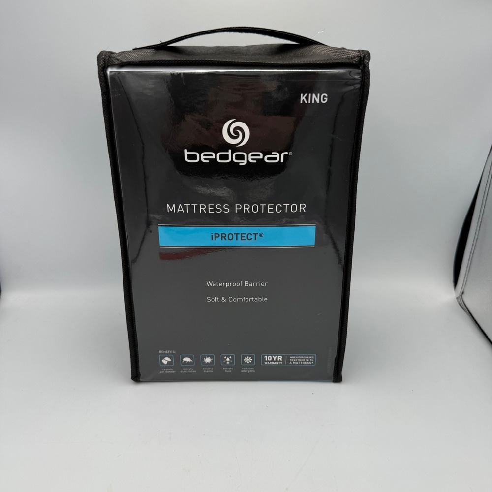 Bedgear iProtect Mattress Protector King Waterproof Allergen Barrier BGM32AWFK